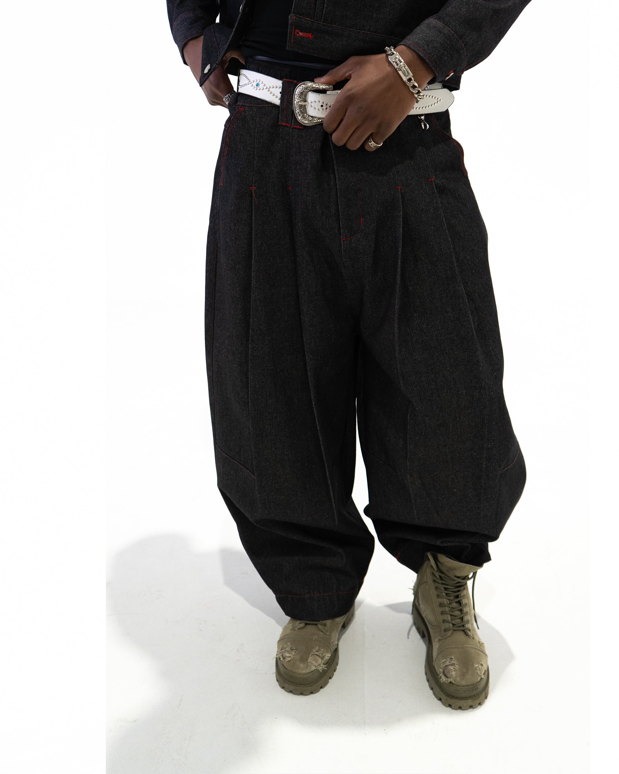 SHIBUYA Pleated Raw Denim (Carbon)