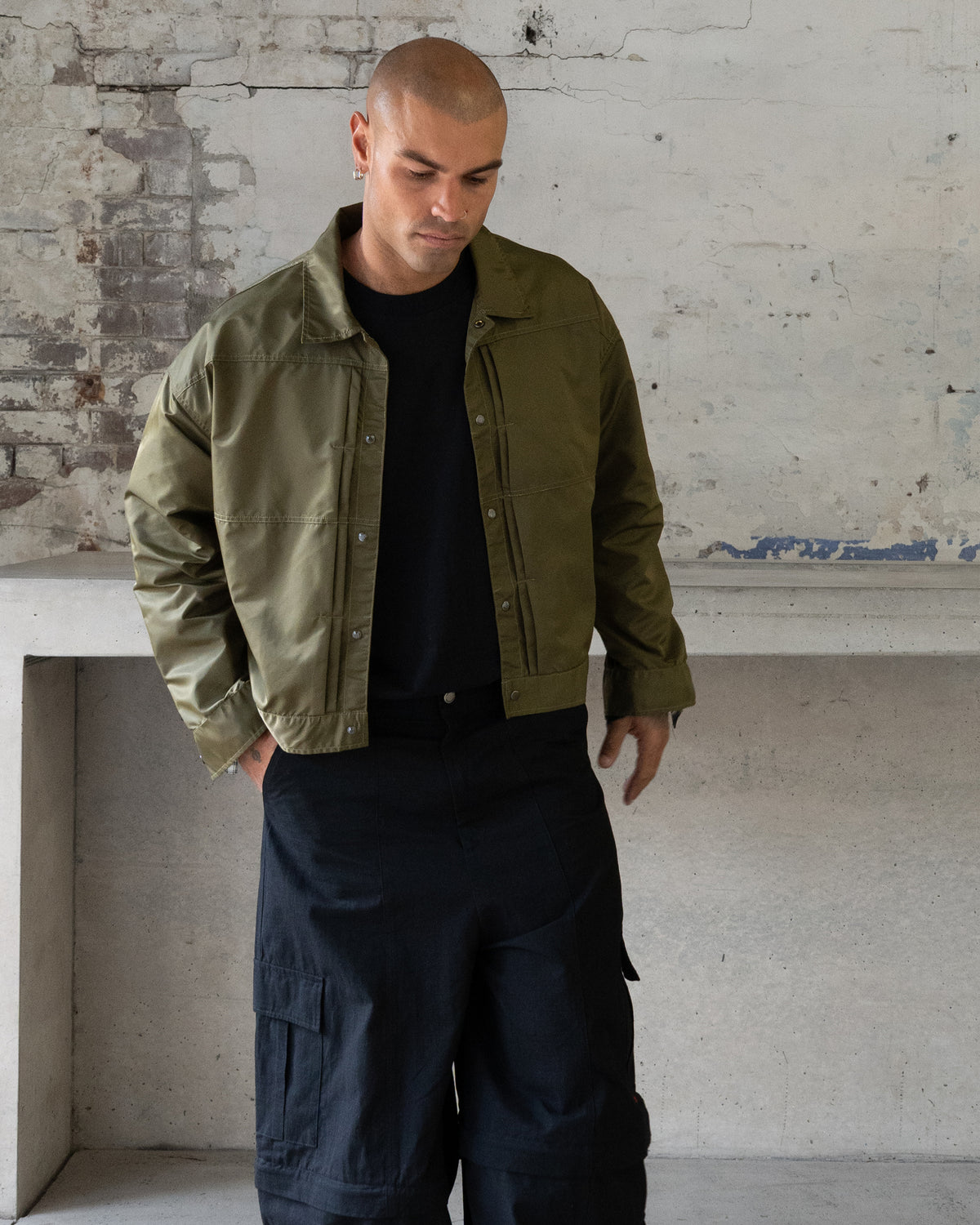 NYLON Overshirt (Army Green)