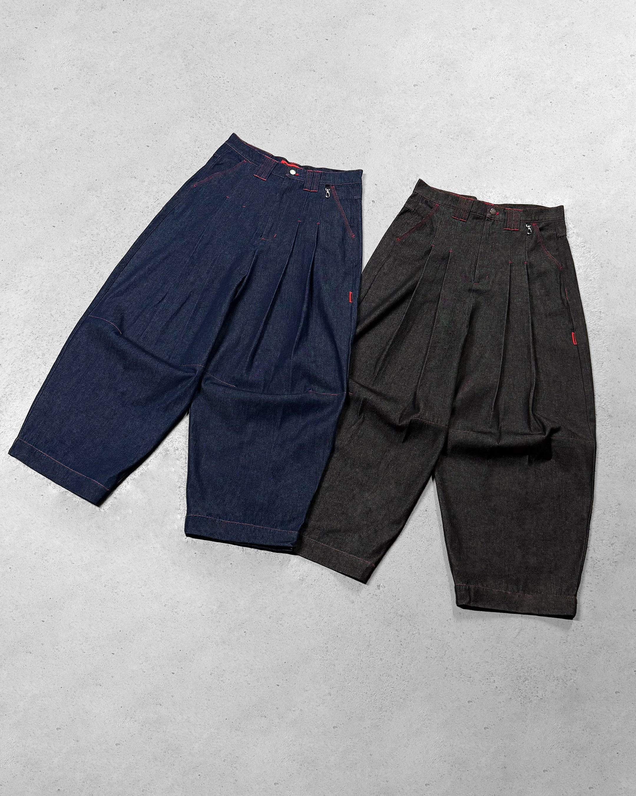 SHIBUYA Pleated Raw Denim (Indigo)