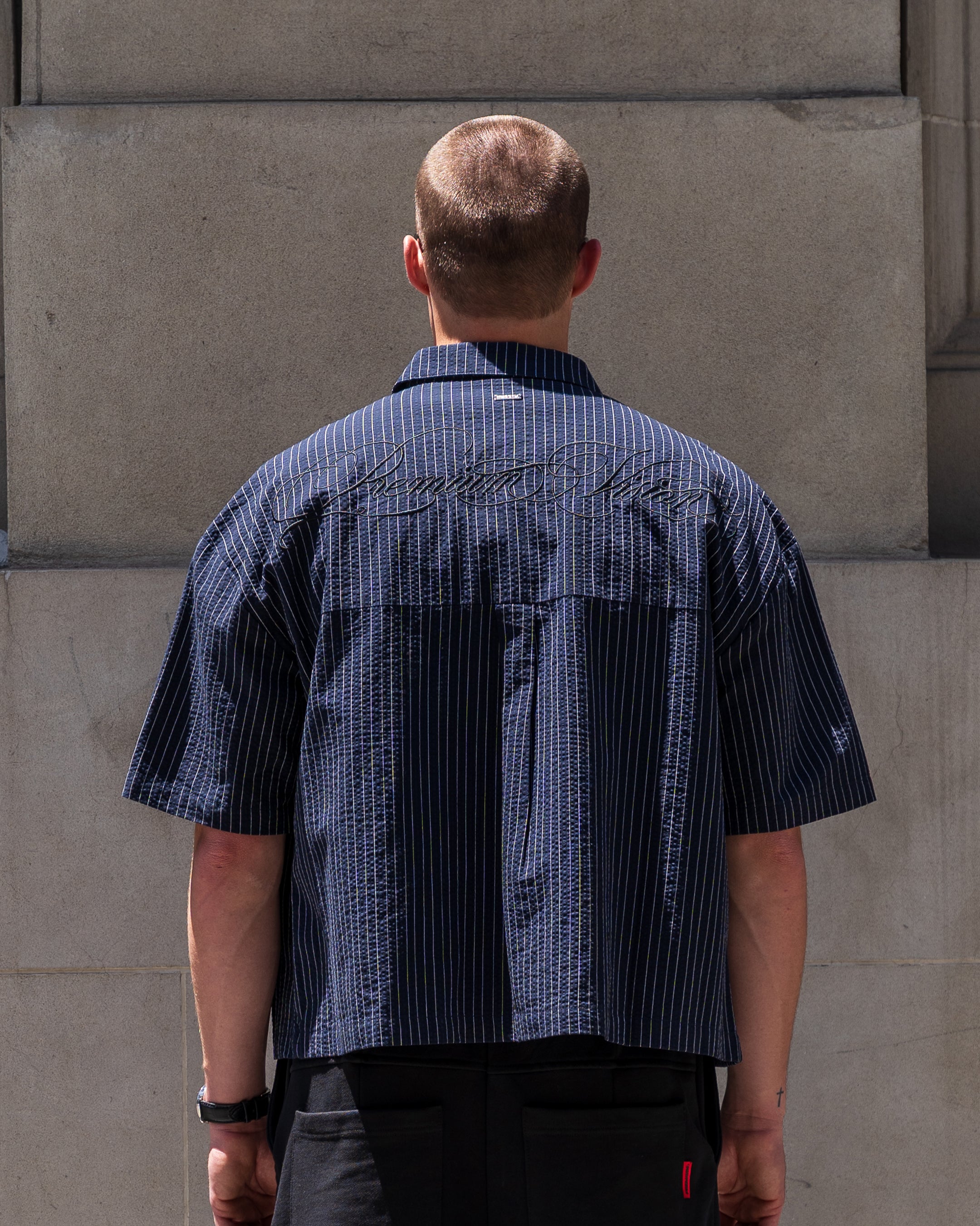 VISION Button-Up Shirt (Navy)