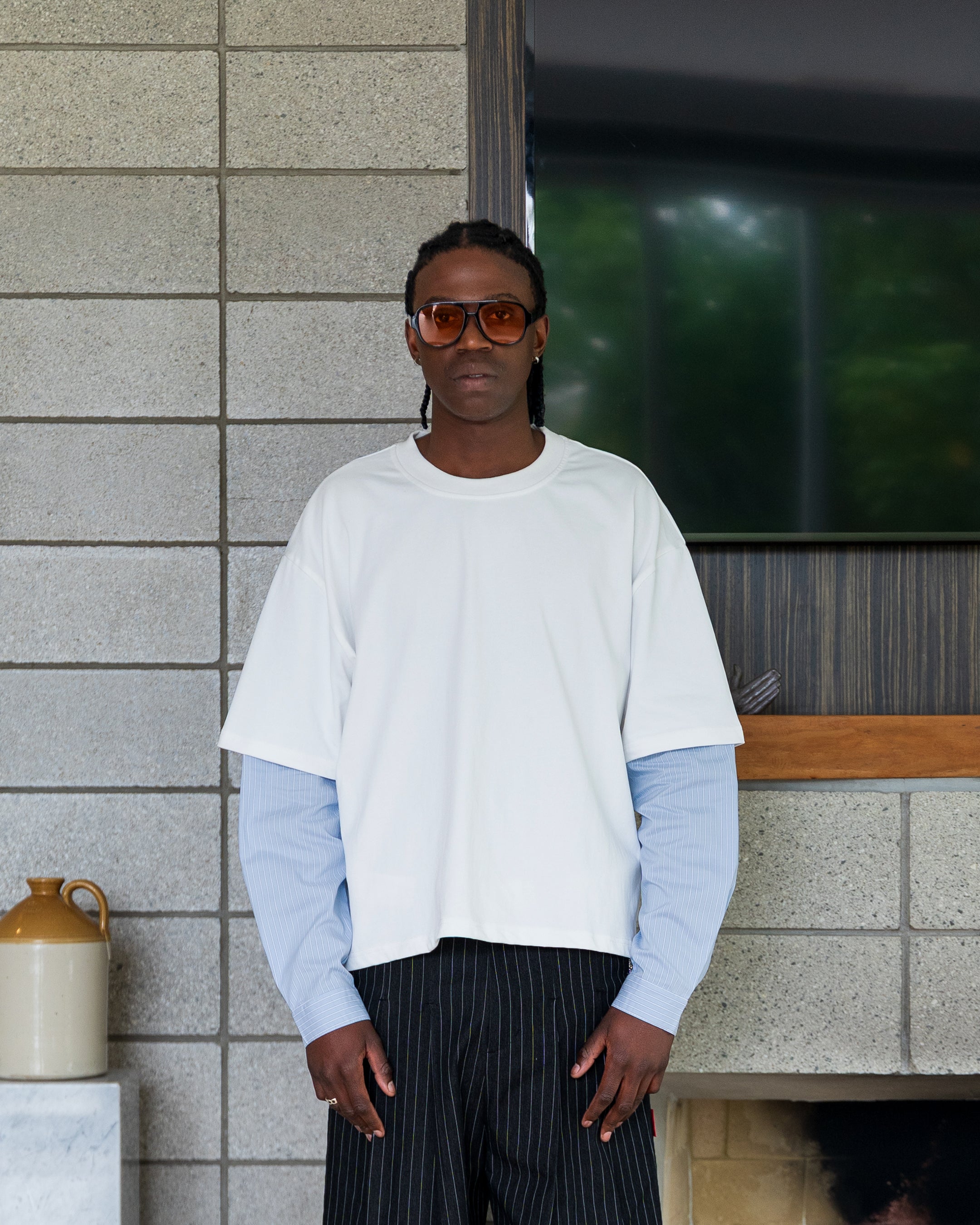 OXFORD Layered T-shirt (White)