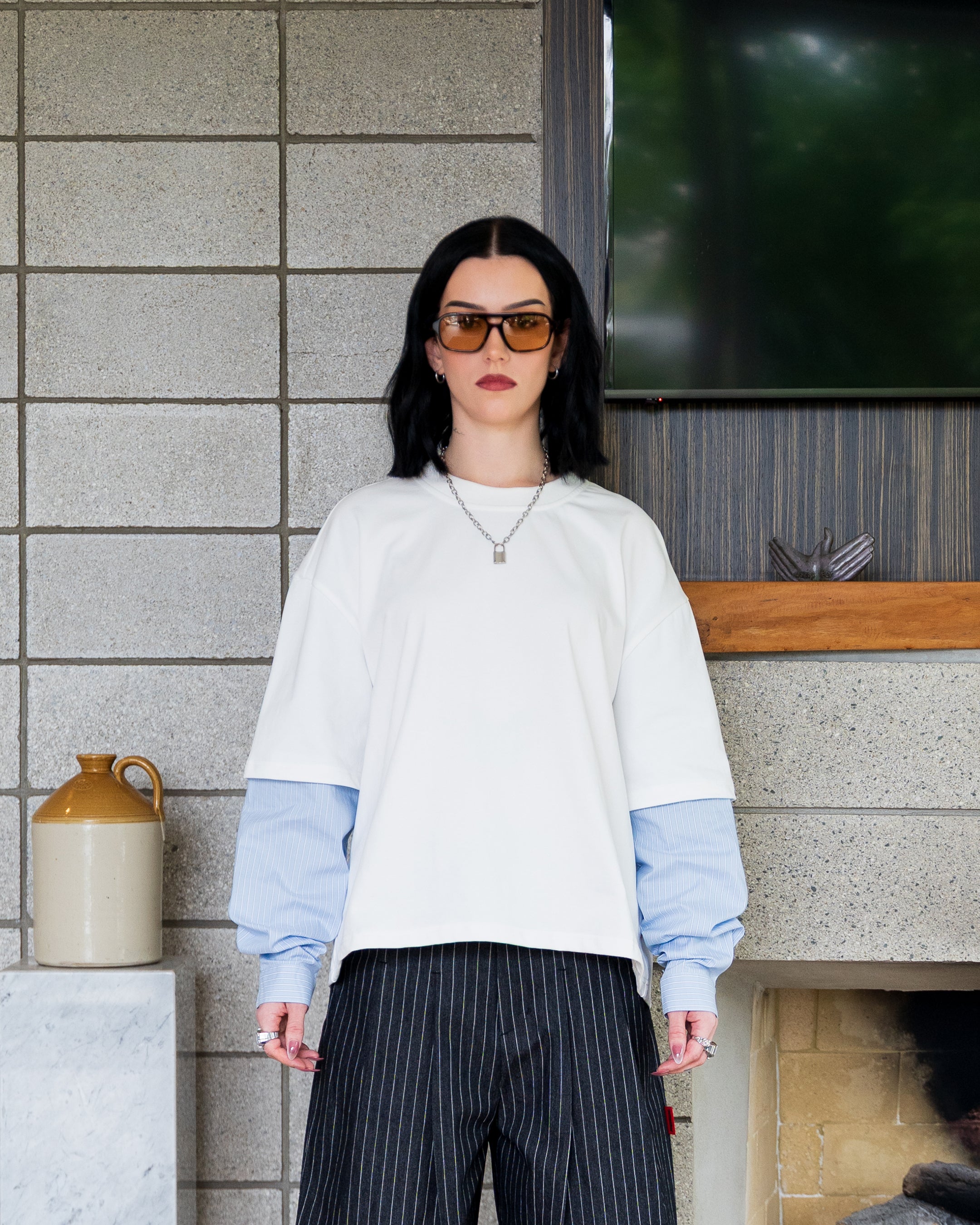 OXFORD Layered T-shirt (White)