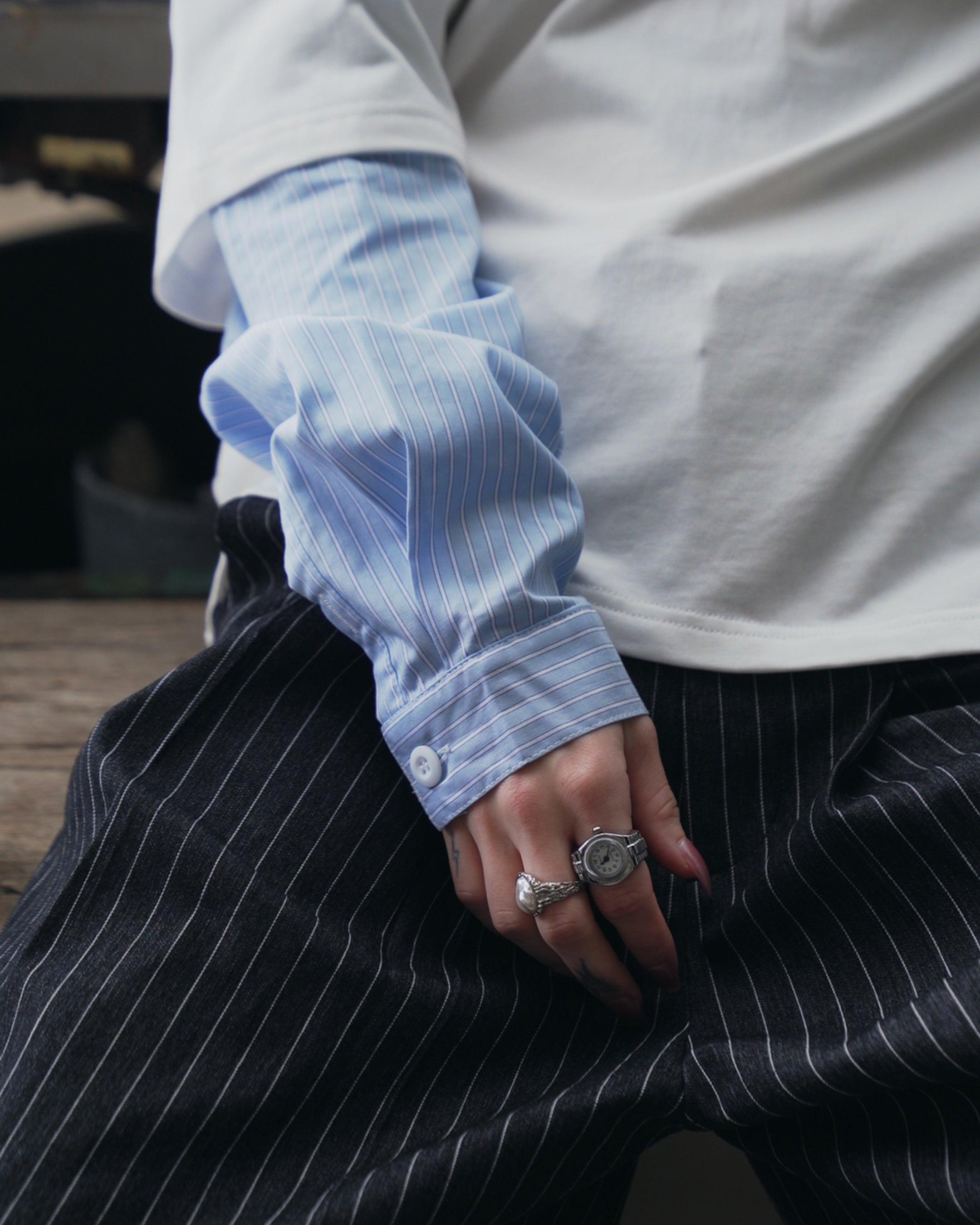 OXFORD Layered T-shirt (White)