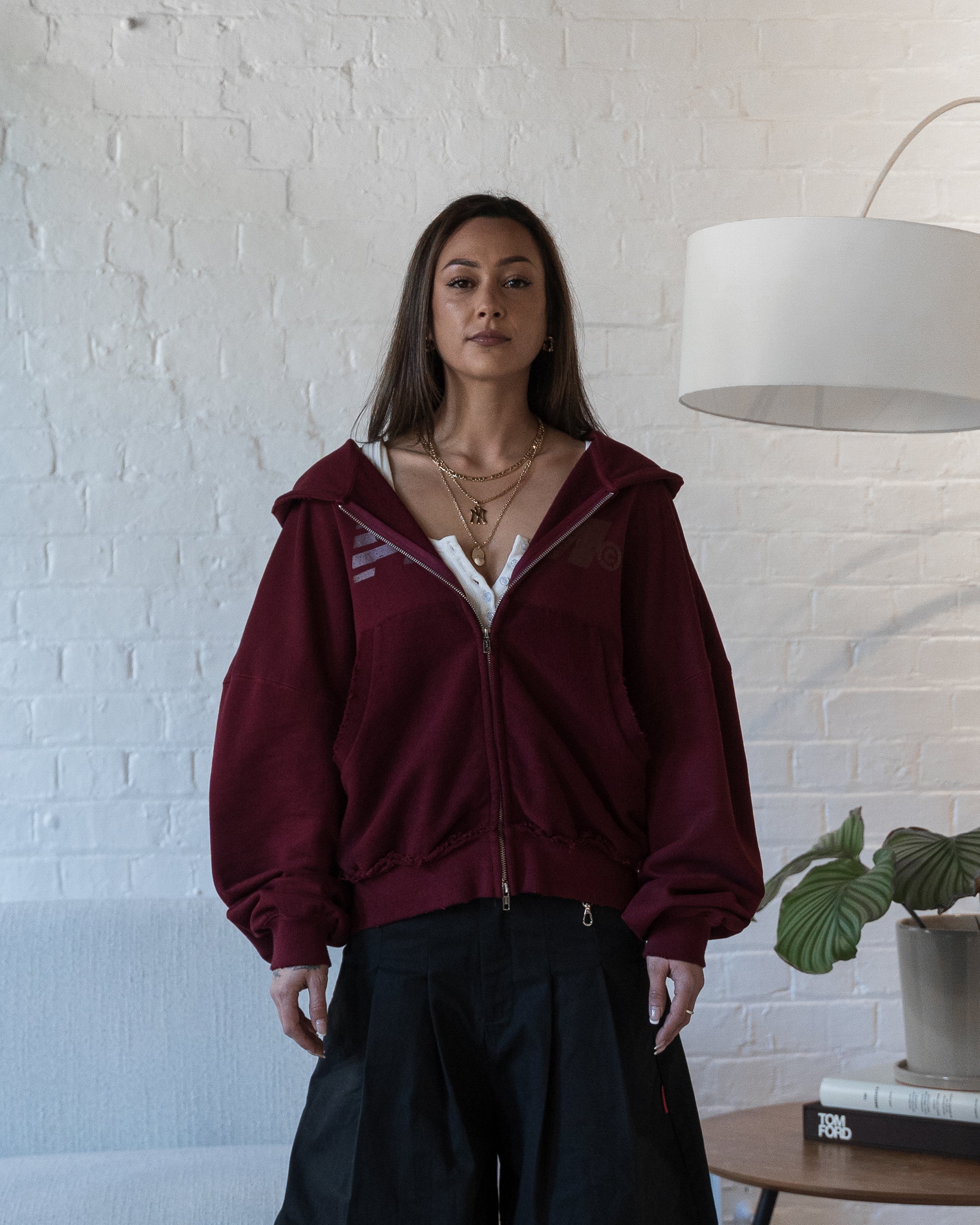 ATHLETICA Dual-Zip Hoodie (Wine)
